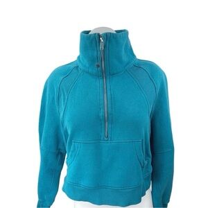 Lululemon Scuba Blue 1/2 Oversized Long Sleeve Funnel neck Sweatshirt